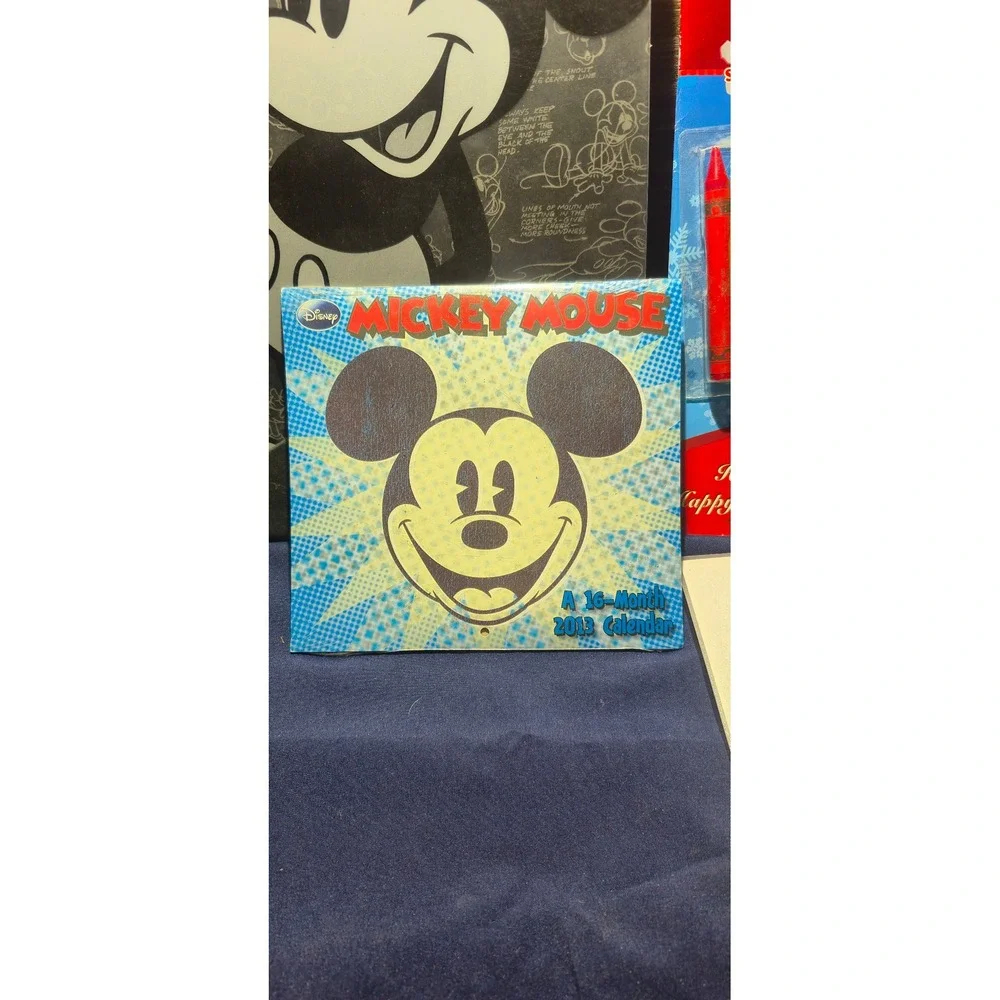 Disney Mickey Mouse Stationery Set Sketchbook Planner Calendars Pencils unopened